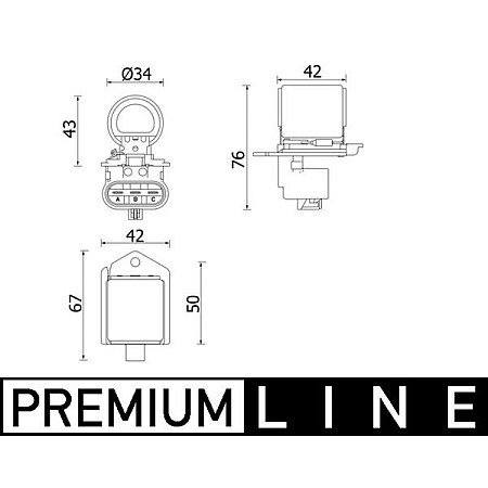 Rezistena in serie, motor electric (ventilator radiator) Rezistenta ventilator mai rece OPEL CORSA D 1.4/1.4LPG 07.06-08.14 MAHLE CFR 2 000P