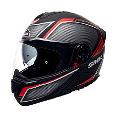 Cati de maxilar Helmet Flip-up helmet SMK GLIDE KYREN MA263 colour neagra/grey/matt/red size S unisex SMK SMK0100/19/MA263/S