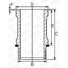 Camasa piston Goetz 127.0 mm linie SCANIA DSC11 5739880 - 5739716 DSC12 - GOETZE 14-112800-00