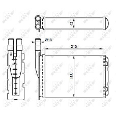 Schimbator caldura, incalzire habitaclu 77 01 027 078 de incalzire RENAULT RAPID II 1.9 D 1991-1909> NRF NRF 507339