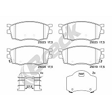 Set placute de frana Fata cu suplimente HYUNDAI ACCENT III I20 I KIA RIO II 1.1D-1.6D 03.05- BRECK 25019 00 702 00