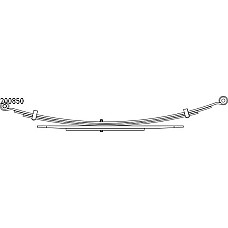 Pachet arc cu foi Leaf spring rear no.of blades: 5x530 FORD RANGER 2.5D/4.0 10.99-06.06 LS GERMANY 200850-LS