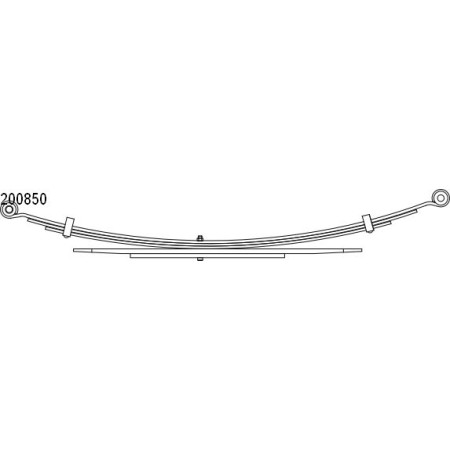 Pachet arc cu foi Leaf spring rear no.of blades: 5x530 FORD RANGER 2.5D/4.0 10.99-06.06 LS GERMANY 200850-LS
