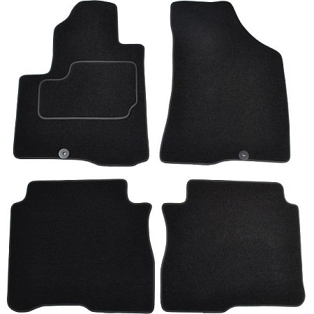 Covoras podea textil Floor mats Velours 4 pcs front/rear set colour neagra HYUNDAI SANTA FE II 03.06-12.12 Off-road / SUV 5 places MAMMOOTH MMT A041 HYU150 PRM 01