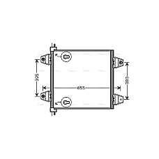 Condensator, climatizare Condensator A/C 500x537x16 DAF XF 105 XF 95 01.02- HIGHWAY 40011004HW