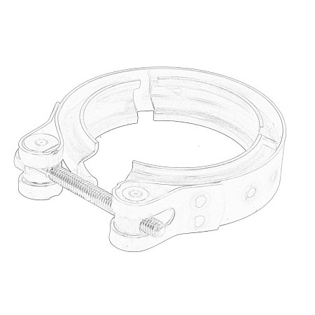 Conector teava, sistem de esapament Clema de esapament 745mm FORD TOURNEO CUSTOM V362 TRANSIT CUSTOM V362 TRANSIT V363 2.0D 12.15- OE FORD 2045311