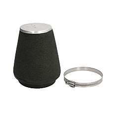 Filtru universal (con, airbox) Universal filter cone airbox filter length: 150mm outer diameter of the base: 122mm flange diameter 90mm PIPERCROSS TUPK007