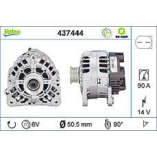 Alternator 14V 90A SEAT CORDOBA IBIZA III IBIZA IV IBIZA IV SC IBIZA IV ST TOLEDO IV SKODA FABIA I FABIA I PRAKTIK FABIA II RAPID ROOMSTER ROOMSTER PRAKTIK 1.0-2.0 12.99- VALEO VAL437444