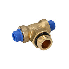 Cap de cuplare Montare TEKALAN Conector T cu trei cai M22x15 10mm/10mm metal cantitate per impachetare: 1buc cu piulita PNEUMATICS PNT10/M22/10