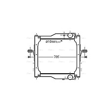 Radiator, racire motor Radiator motor cu rama  RVI MIDLUM DCI6-W/DXi5/DXi7 10.01- HIGHWAY 10041027HW