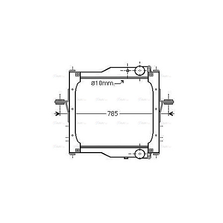 Radiator, racire motor Radiator motor cu rama  RVI MIDLUM DCI6-W/DXi5/DXi7 10.01- HIGHWAY 10041027HW