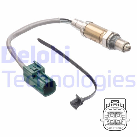 Sonda lambda 300mm KIA SORENTO I NISSAN MICRA III X-TRAIL I 1.0-2.4 06.01-01.13 DELPHI ES21195-12B1