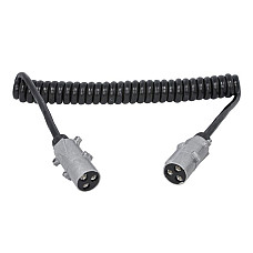 Cablu infasurat Spiral electric wire polyurethane working length 35m max length 4m with plugs number of pins: 3 no of lines: 3x6mm alloy plugs loading lift working temperature up to 125*C TRUCKLIGHT EC-03-WIN