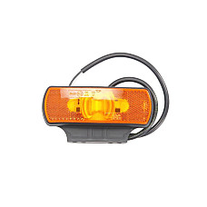 Lampa gabarit Outline marker lights L/R orange LED height 44mm width 122mm depth 16mm hang hose length 500 with hanger 12/24V with reflector TRUCKLIGHT SM-UN122