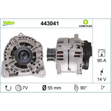 Alternator 14V 90A RENAULT CLIO I CLIO II CLIO III CLIO IV MODUS THALIA I TWINGO II WIND 1.2/1.2ALK/1.2LPG 01.96- VALEO VAL443041