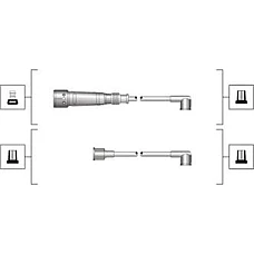 Set cablaj aprinder Ignition leads set AUDI 100 C3 80 B2 80 B3 80 B4 COUPE B3 SEAT CORDOBA IBIZA II TOLEDO I VW CADDY I CO VW PASSAT (32B), Sedan, 05.1982 - 06.1989 Magneti Marelli 941319170004