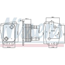 Radiator ulei. ulei motor Oil cooler DS DS 4 DS 5 DS 7 CITROEN C4 GRAND PICASSO II C4 II C4 PICASSO II C4 SPACETOURER C5 I PEUGEOT EXPERT (V_), Autobuz, 04.2016 - Nissens 90967