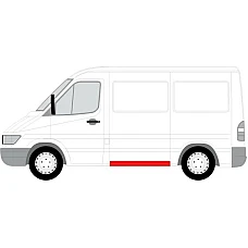 Panou lateral Acoperirea pentru repararea peretilor laterali Stanga partea inferioara inaltime 20cm MERCEDES SPRI VW LT 28-35 II (2DB, 2DE, 2DK), Autobuz, 04.1996 - 07.2006 BLIC 6505-06-3546003P