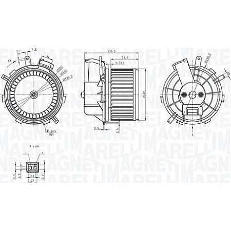 Ventilator. habitaclu Suflanta de aer CITROEN JUMPER II FIAT DUCATO PEUGEOT BOXER 2.0D-3.0D 04.06- FIAT DUCATO (250_, 290_), Autobuz, 07.2006 - Magneti Marelli 069412236010