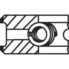 Set segmenti piston PEUGEOT PARTNER (5_, G_), Box/MPV, 06.1996 - MAHLE 039 RS 00115 0N0