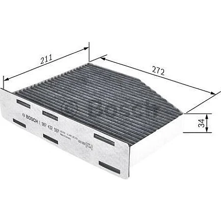 Filtru polen VW GOLF V Variant (1K5), Turism, 01.2007 - 07.2009 BOSCH 1 987 432 597