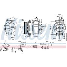 Compresor. climatizare Air-conditioning compressor PORSCHE PANAMERA 3.0-3.6-4.8 07.09-10.16 PORSCHE PANAMERA (970), Hatchback, 03.2009 - 12.2017 Nissens 890140