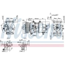 Compresor. climatizare Air-conditioning compressor CITROEN BERLINGO BERLINGO MULTISPACE BERLINGO-MINIVAN C3 II C3 PICASSO PEUGEOT 207 (WA_, WC_), Hatchback, 02.2006 - 12.2015 Nissens 89201