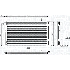 Condensator. climatizare aer rece Fiat Grande Punto OPEL CORSA 1.21.4 1.01.21.4 D - OE Numarul 55700406 1850119 FIAT PUNTO III (199_), Hatchback Van, 04.2008 - Magneti Marelli 350203611000