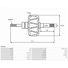 Rotor,alternator AS-PL AR3010