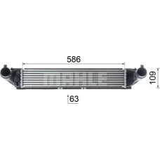 Intercooler. compresor Intercooler OPEL ASTRA K 1.0 06.15- VAUXHALL ASTRA Mk VII (B16), Hatchback, 07.2015 - MAHLE CI 620 000P