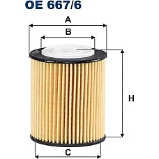 Filtru ulei element filtrant DS DS 3 DS 7 CITROEN BERLINGO BERLINGO-MINIVAN C-ELYSEE C3 AIRCROSS II C3 III C4 CAC PEUGEOT RIFTER (E), Dubita, 09.2018 - Filtron OE 667/6