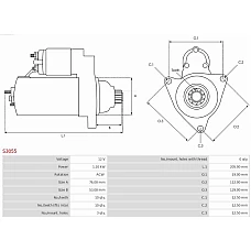 Electromotor VW PASSAT (3C2), Sedan, 03.2005 - 12.2010 AS-PL S3055