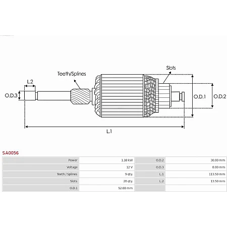 Armatura,demaror AS-PL SA0056