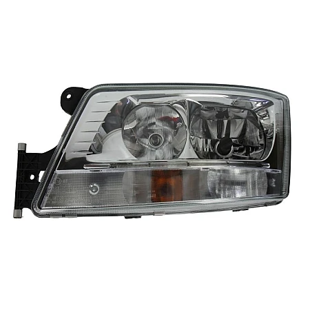 Far Headlamp L 2*LED/D1R/H7/PY21W electric with motor with daytime running light insert colour: chromium-plated MAN TGX I 09.16-09.21 ZKW 640.15-000.95