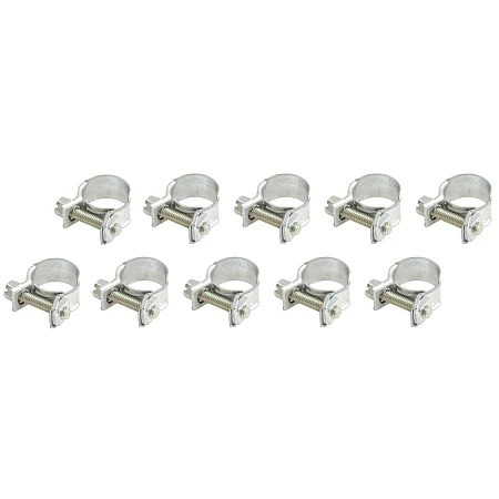 Colier furtun Metal clamp worm gear 10pcs width 10 mm max diam 14mm diameter 13-14 mm material: soft steel steel type: W1 normal Mini-Clip MIKALOR OSM 03010579 10SZT
