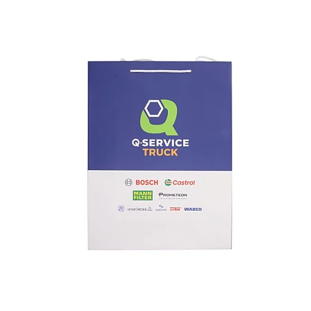 Gimmickry Torba papierowa z logo Q-SERVICE TRUCK + Partnerzy kpl. 10 szt. INTER CARS QS507/TRUCK/S